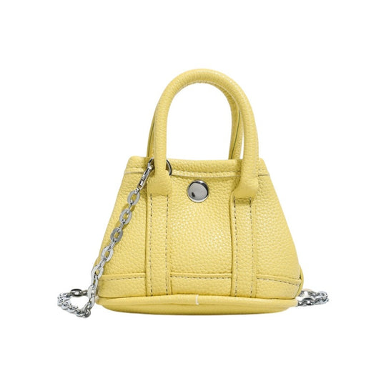 Damen Mini-Handtasche mit geschmeidiger Struktur und abnehmbarem Kettenriemen Nord Taschen