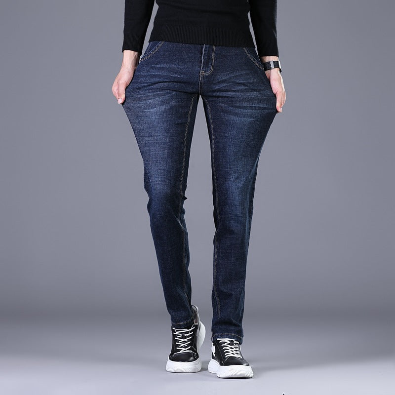 Damen Elastische Slim‑Straight-Jeans mit hohem Komfortbund Nord Taschen
