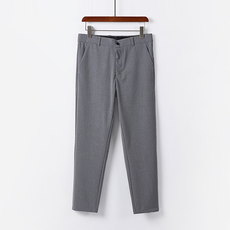 Herren Schmale Chino-Hose aus Stretch-Baumwollmix mit schmalem Bein und Bundfalten Nord Taschen