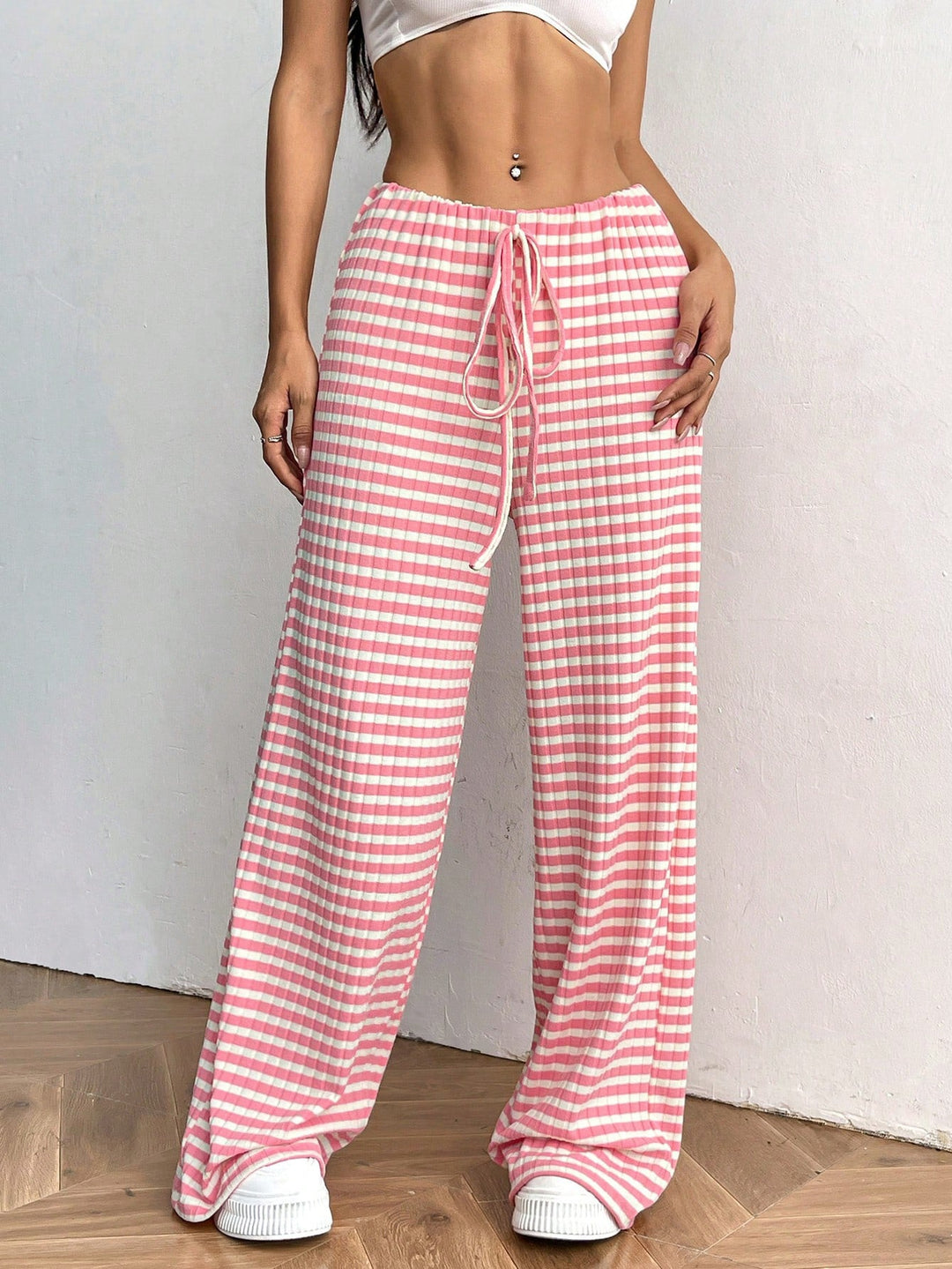 Damen luftige Komfort-Hose mit elastischem Bund und Taschen