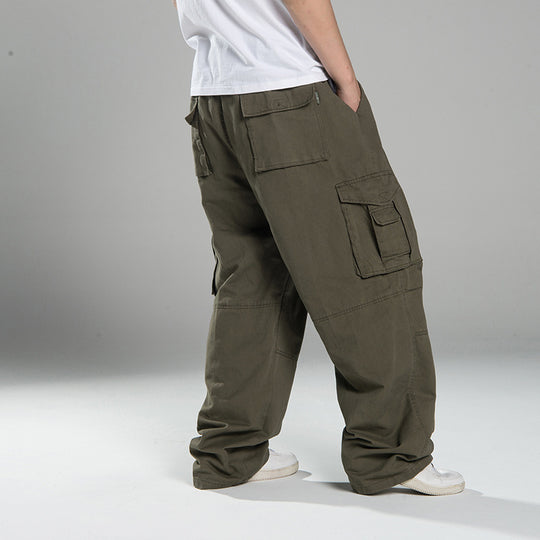 Herren Oversized Cargo-Hose mit weitem Bein, Mehrfach-Taschen und verstärkten Nähten Nord Taschen