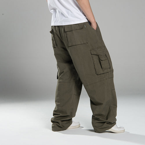 Herren Oversized Cargo-Hose mit weitem Bein, Mehrfach-Taschen und verstärkten Nähten Nord Taschen