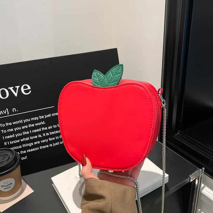 Damen kreative Apfel-Handtasche mit abnehmbarem Schulterriemen Nord Taschen