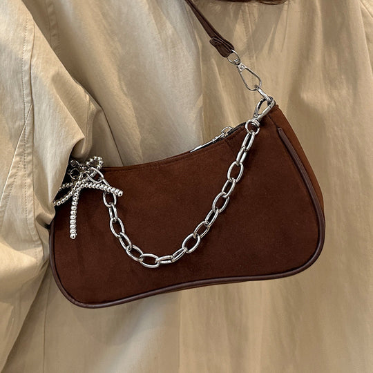 Damen Designer Umhängetasche mit luxuriösem Kettenanhänger Nord Taschen