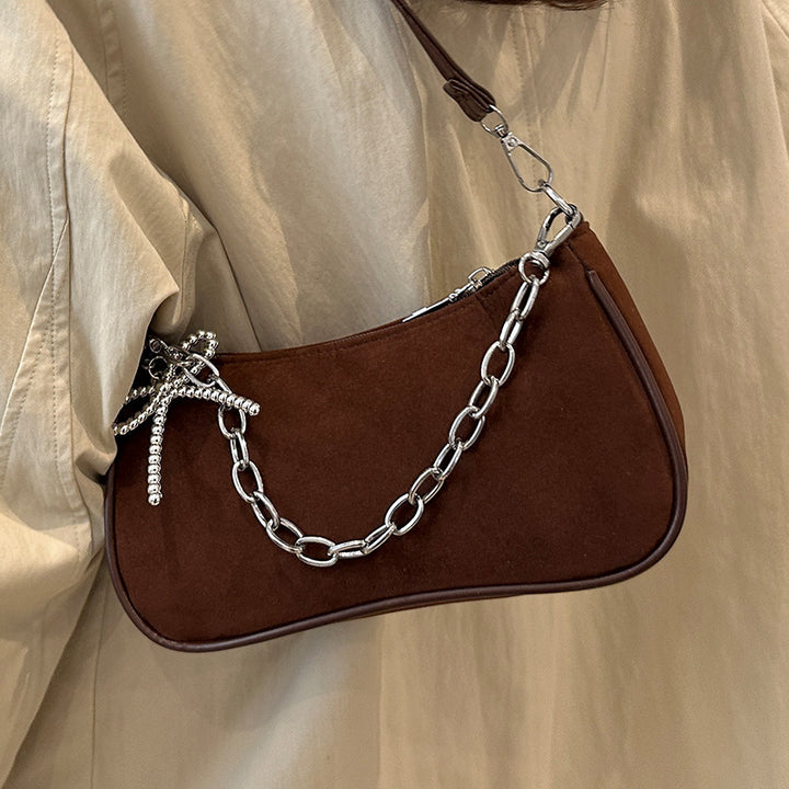Damen Designer Umhängetasche mit luxuriösem Kettenanhänger Nord Taschen