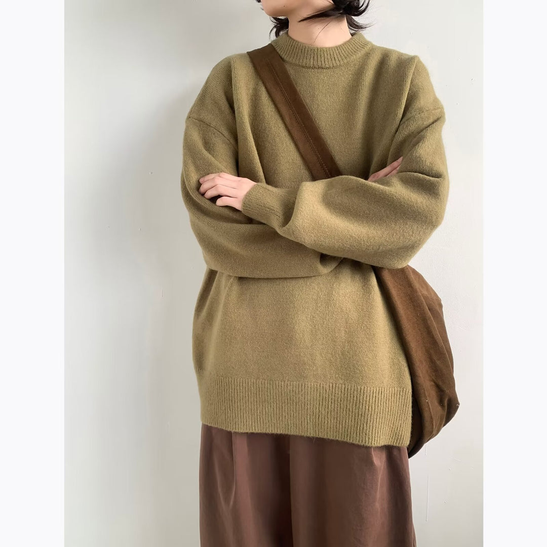 Damen Eleganter Oversized Pullover Nord Taschen