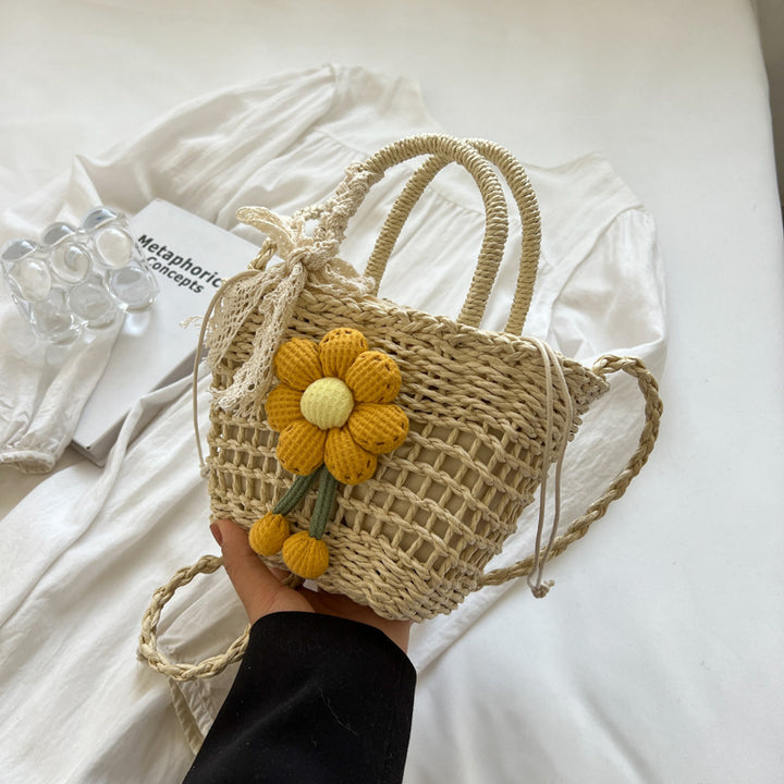Damen Hobo-Tasche mit floralem Häkelmuster und dekorativen Details Nord Taschen