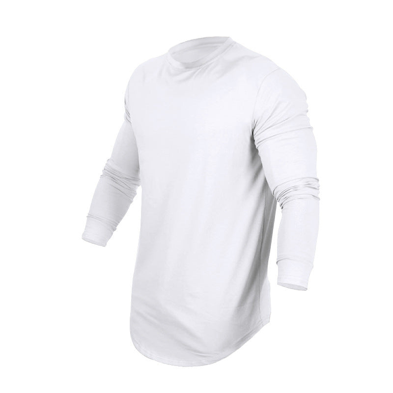 Herren Langarmshirt mit verlängertem Rundsaum und schmalem Schnitt aus elastischem Funktionsjersey Nord Taschen