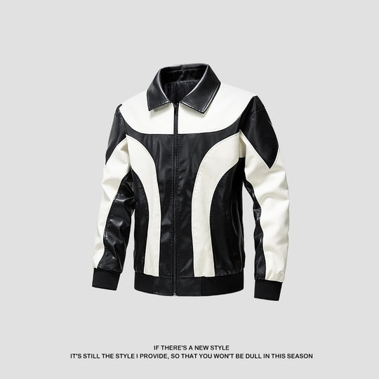 Herren Sportliche Kunstlederjacke Nord Taschen