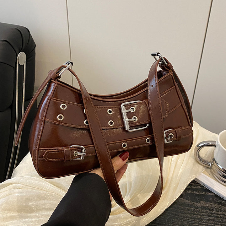 Damen Schultertasche mit elegantem Gurt- und Schnallenakzent Nord Taschen