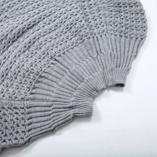 Damen Struktur-Strickjacke mit Rundpasse, texturierter Maschenoptik und Knopfleiste Nord Taschen