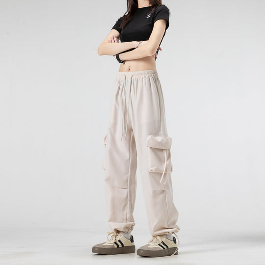 Unisex Weite Cargo‑Hose im Baggy‑Cut mit Tunnelzugbund, Mehrfachklappen und verstellbaren Beinabschlüssen Nord Taschen