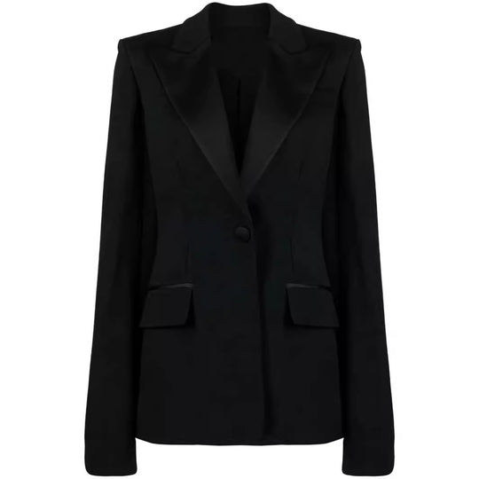 Damen Zweiteiliges Abendliches Blazer-Set mit Cape-Ärmeln und ausgestellten Marlene-Hosen Nord Taschen