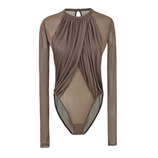 Damen Drapiertes Mesh-Body mit geraffter Vorderpartie Nord Taschen