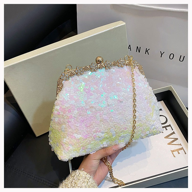 Damen Clutch mit funkelnden Pailletten Nord Taschen