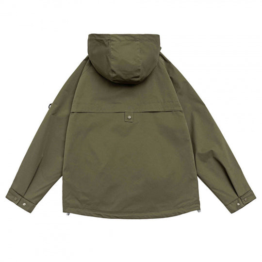 Unisex Oversize-Utility-Parka mit Kapuze, verdeckter Frontleiste und Multifunktions-Taschen Nord Taschen
