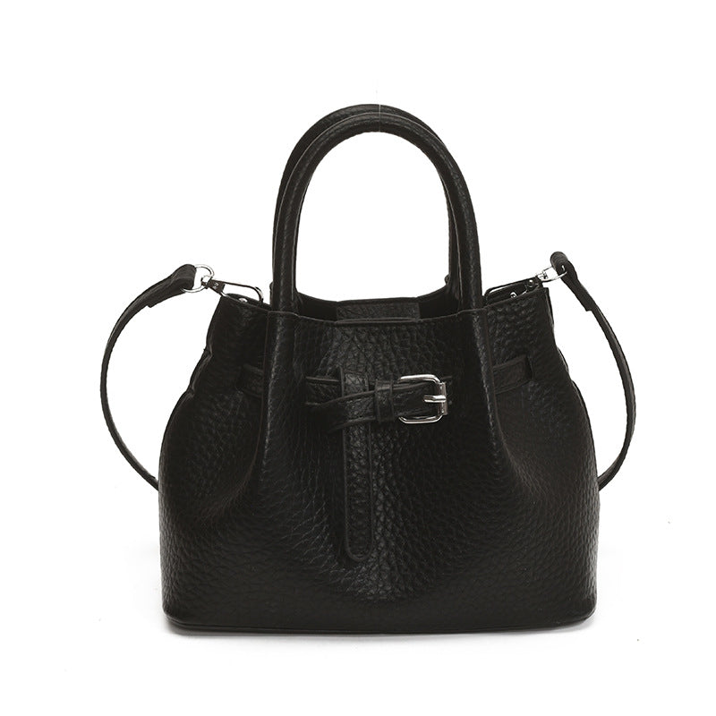 Damen Mini-Handtasche mit stilvollem Knopfverschluss Nord Taschen