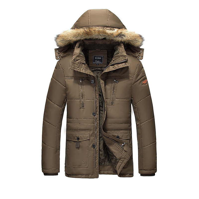 Herren urbaner Thermo-Parka mit wärmender Teddyinnenlage, Kunstfellkapuze und Mehrfachtaschen Nord Taschen