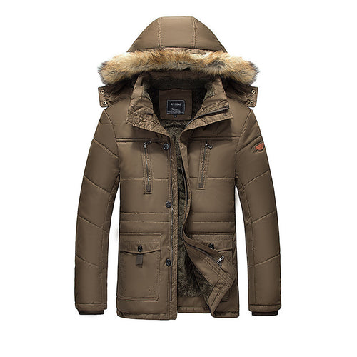 Herren urbaner Thermo-Parka mit wärmender Teddyinnenlage, Kunstfellkapuze und Mehrfachtaschen Nord Taschen