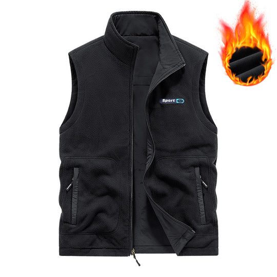 Herren Thermo-Utility-Weste mit Fleecefutter, winddichter Außenlage und Multifach-Reißverschlusstaschen Nord Taschen