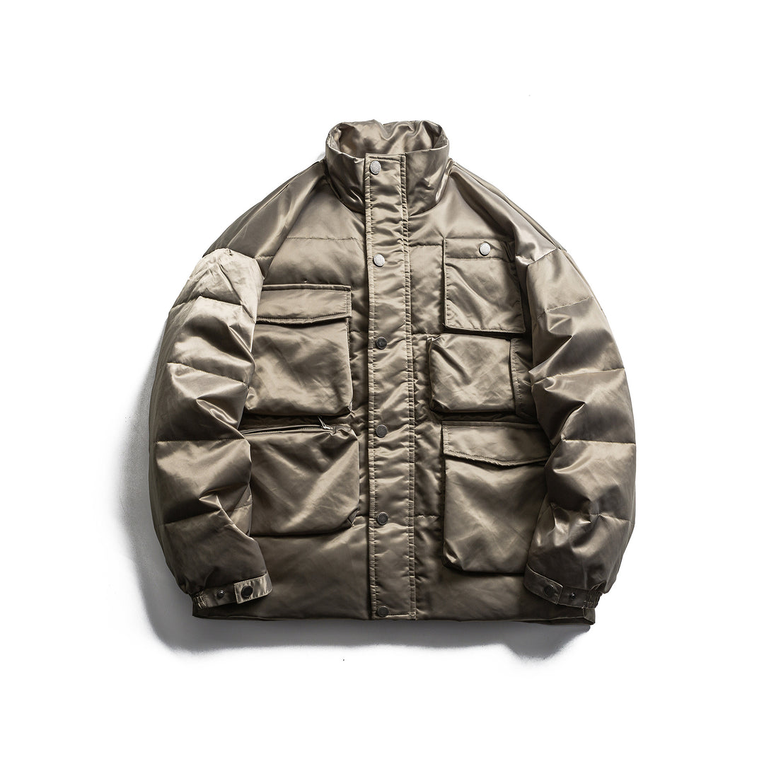 Herren Boxy Isolationsjacke im Fieldstil mit Cargo-Taschen und hohem Stehkragen Nord Taschen