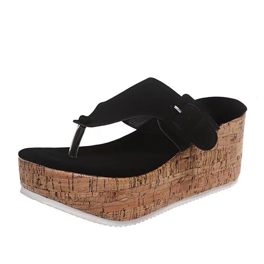 Damen Wedge-Sandaletten mit komfortablem Korkfußbett und verstellbarem Riemen Nord Taschen