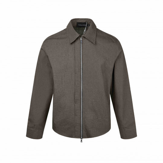 Herren Boxy-Hemdjacke mit Zwei-Wege-Metallreißverschluss und feiner Strukturqualität Nord Taschen