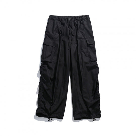 Unisex Weite Utility-Cargo-Hose mit Tunnelzugbund, Multifunktionstaschen und Saumkordel Nord Taschen