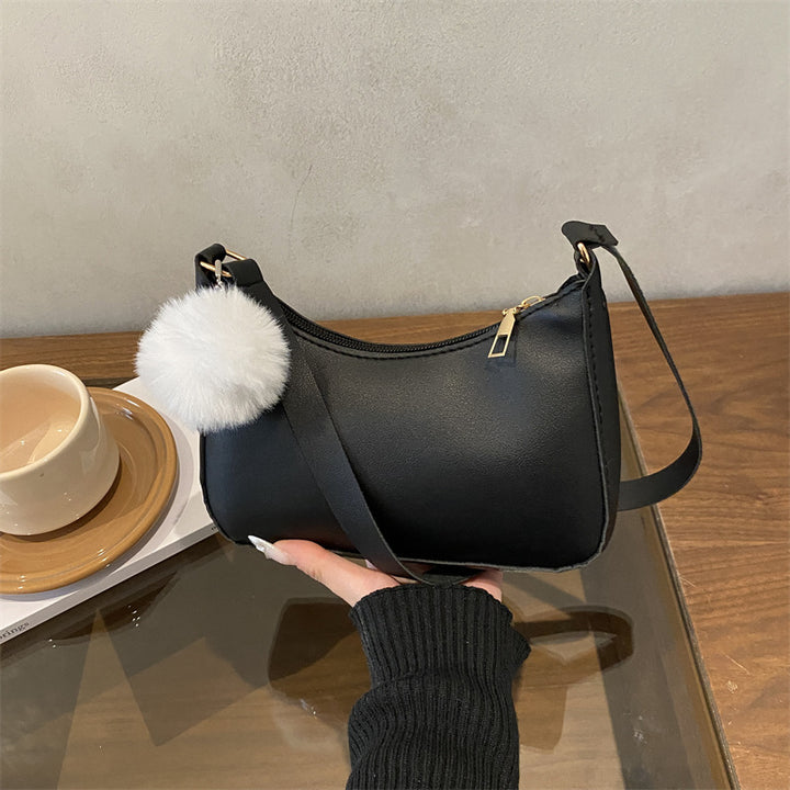Damen Handtasche aus hochwertigem Kunstleder mit abnehmbarem Kunstfell