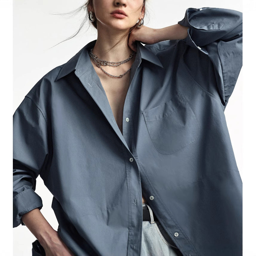 Damen Oversized Hemd Nord Taschen