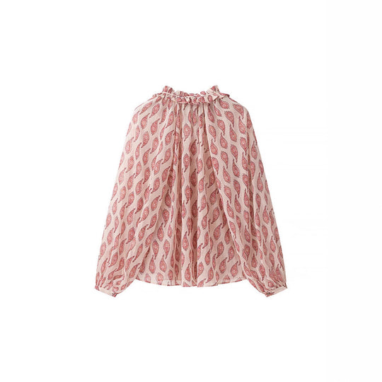Damen Chiffonbluse mit Volantkragen und Paisley‑Print Nord Taschen