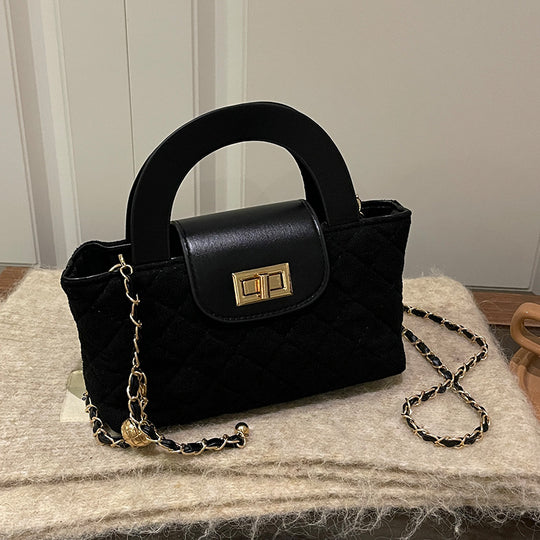Damen Mini-Henkeltasche mit elegantem Karosteppe Nord Taschen