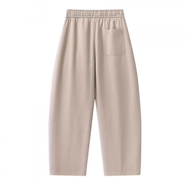 Unisex Weite knöchellange Cargo-Hose im Relaxed-Fit mit elastischem Tunnelzugbund und Reißverschlusstaschen Nord Taschen