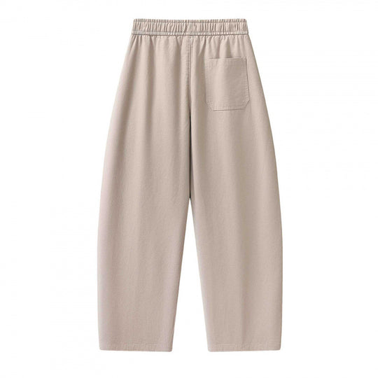 Unisex Weite knöchellange Cargo-Hose im Relaxed-Fit mit elastischem Tunnelzugbund und Reißverschlusstaschen Nord Taschen