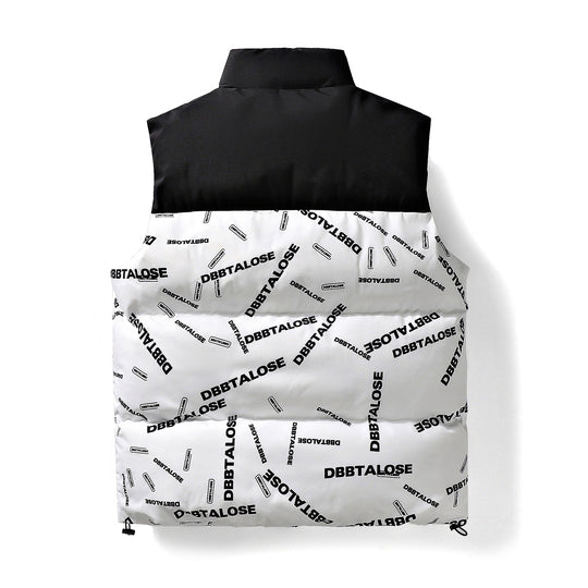 Herren Gesteppte Weste mit hohem Stehkragen, Allover-Logoaufdruck & Kordelzug Nord Taschen