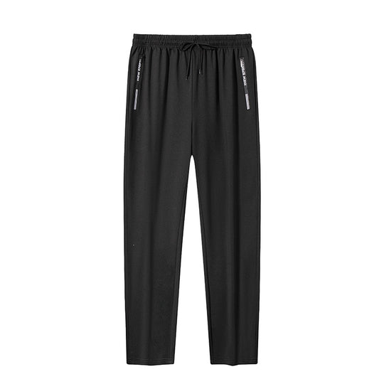 Herren Sportliche Funktions-Trainingshose mit elastischem Tunnelzug, Reißverschlusstaschen & schmal zulaufendem Bein Nord Taschen
