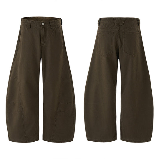 Herren Baggy-Palazzo-Hose aus schwerem Baumwoll-Canvas mit verstärkten Knieeinsätzen Nord Taschen