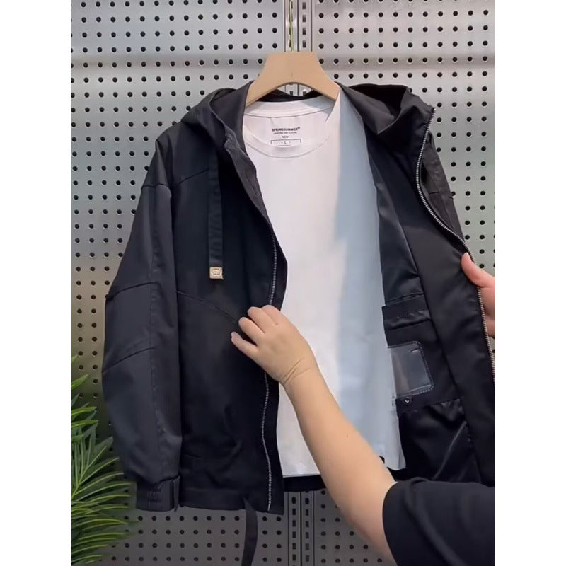 Herren Leichte Kapuzenjacke im Utility‑Stil mit Innenorganisation und Frontreißverschluss Nord Taschen