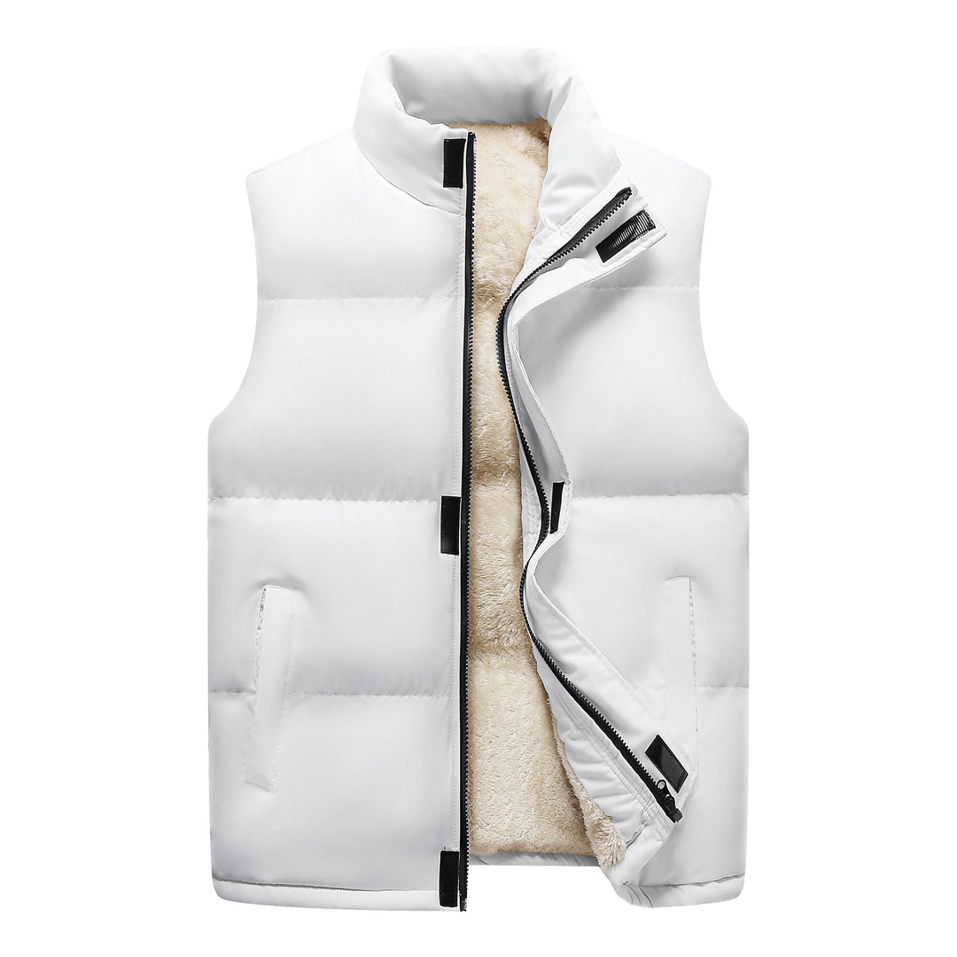 Damen Wattierte Ärmellose Thermo‑Weste mit Sherpa‑Innenfutter und hohem Stehkragen Nord Taschen