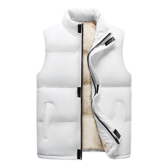 Damen Wattierte Ärmellose Thermo‑Weste mit Sherpa‑Innenfutter und hohem Stehkragen Nord Taschen