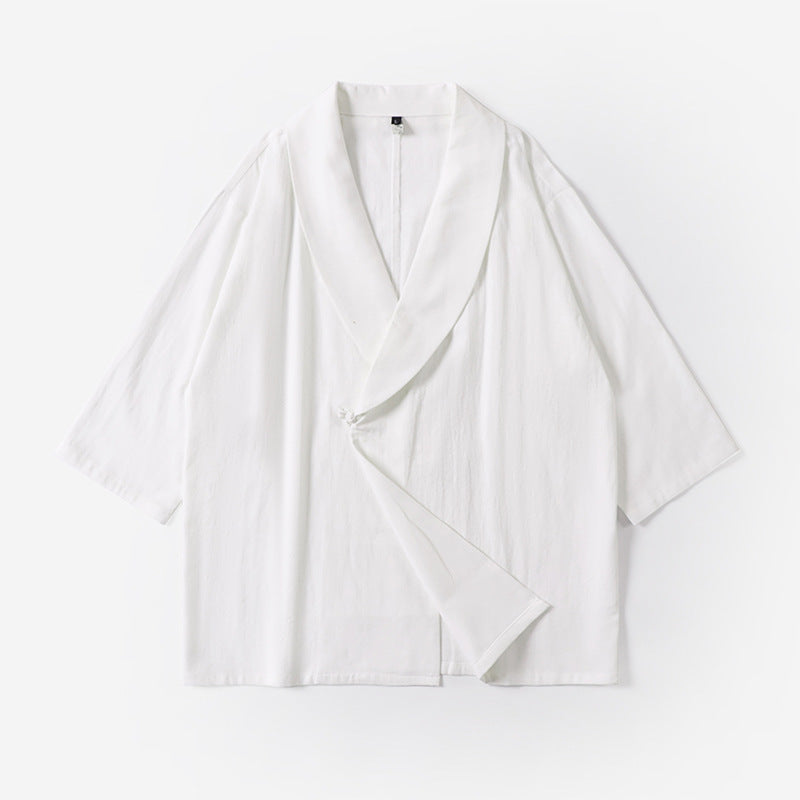 Unisex Oversize-Kimono-Jacke mit Schalkragen und Wickelverschluss Nord Taschen
