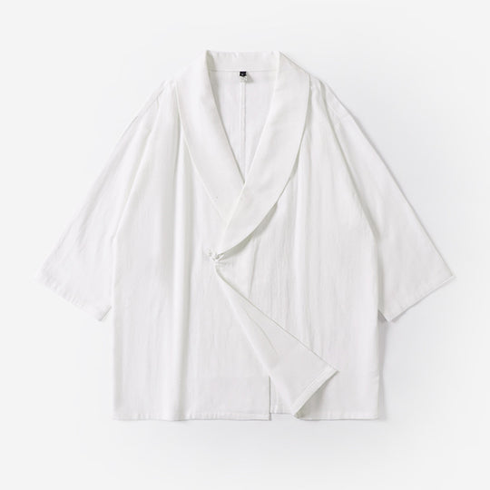 Unisex Oversize-Kimono-Jacke mit Schalkragen und Wickelverschluss Nord Taschen