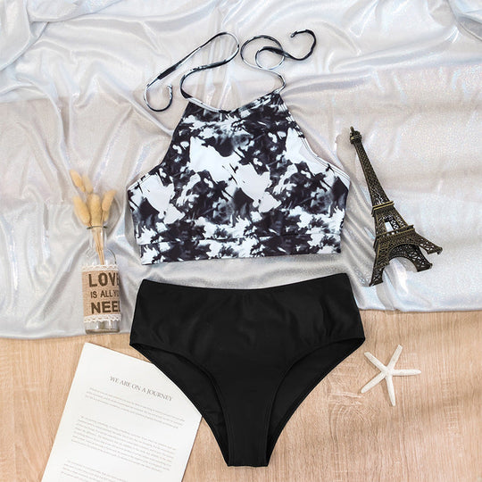 Damen Sportlicher Bikini-Top mit hohem Kragen Nord Taschen