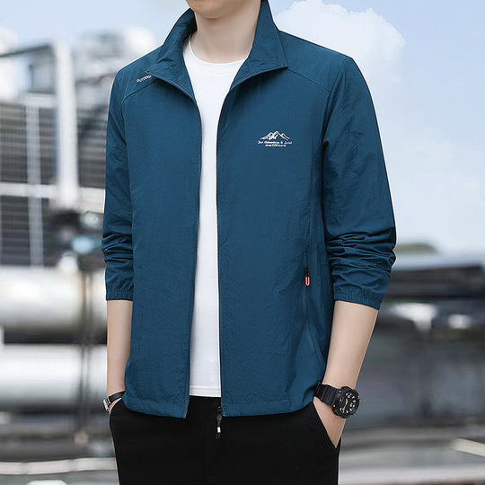 Herren Leichte Outdoor-Jacke mit hohem Stehkragen Nord Taschen