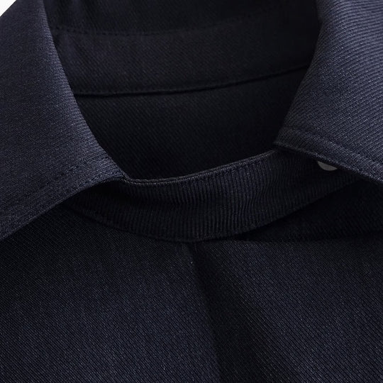Damen Boxy-Cropped Hemdjacke mit verdeckter Leiste und elastischem Saum Nord Taschen