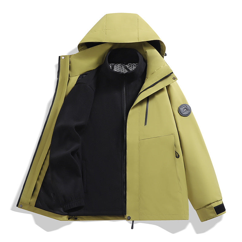 Herren Softshell-Performancejacke mit abnehmbarer Kapuze, verdecktem durchgehendem Reißverschluss und ergonomischem Schnitt Nord Taschen