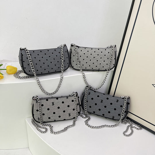 Damen Schultertasche mit modischem Punktemuster Nord Taschen