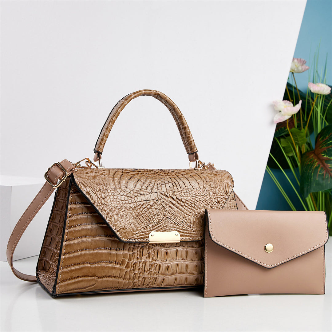 Damen Handtasche mit elegantem Krokodillederdesign Nord Taschen