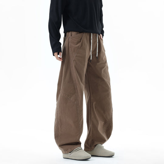 Herren Leichte Relaxed-Fit Bundhose mit Tunnelzug, schrägen Eingrifftaschen und Paneelnähten Nord Taschen
