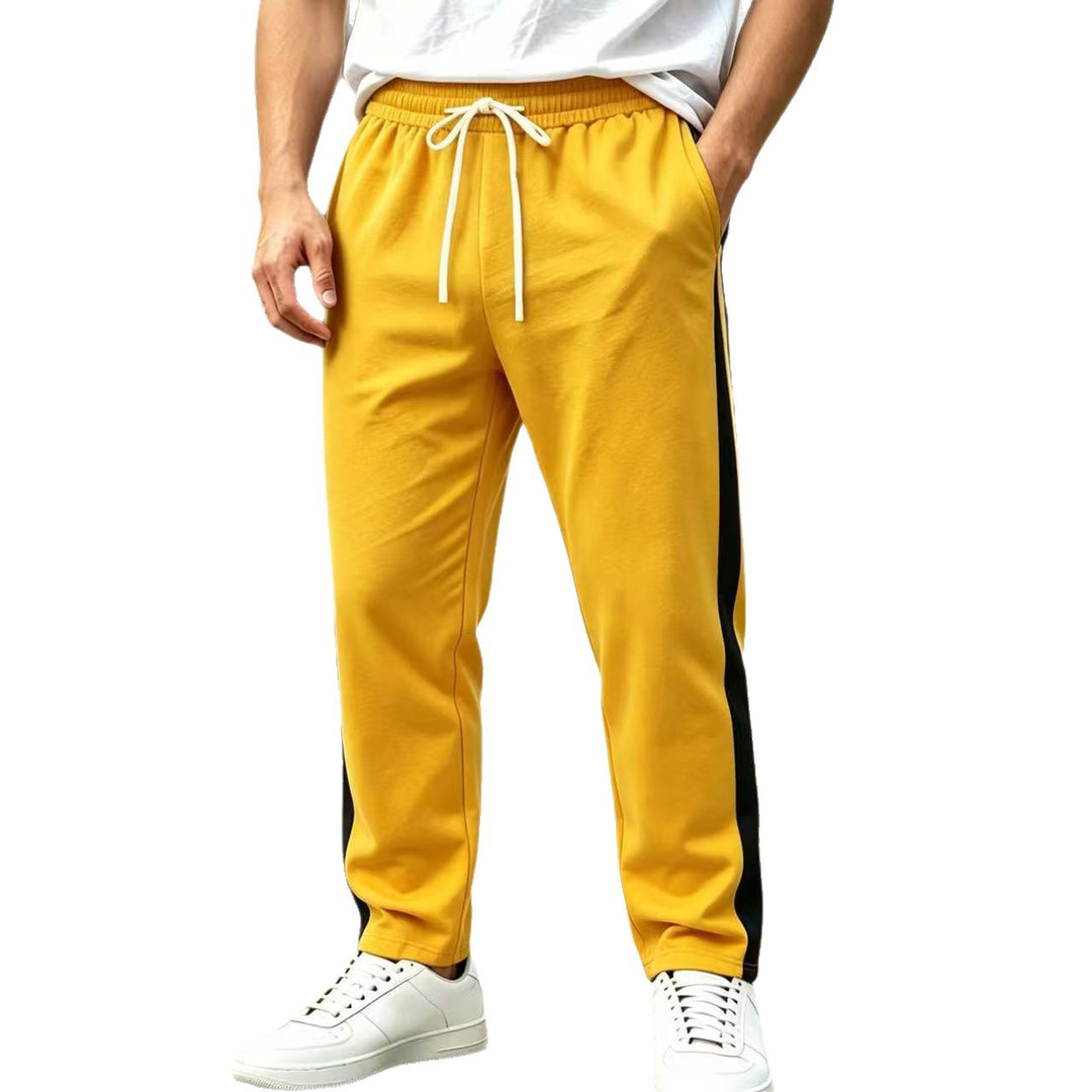 Herren Jogginghose mit seitlichem Kontraststreifen, elastischem Bund und Kordelzug Nord Taschen